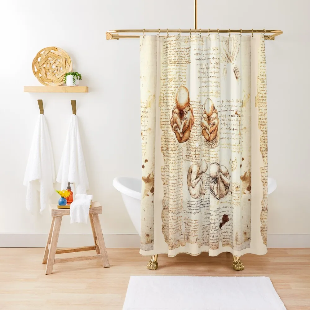 

Views of a Fetus in the Womb,Ob-Gyn Medical Shower Curtain Bathroom Shower Bathroom Box Cover Anime Bathroom Curtain