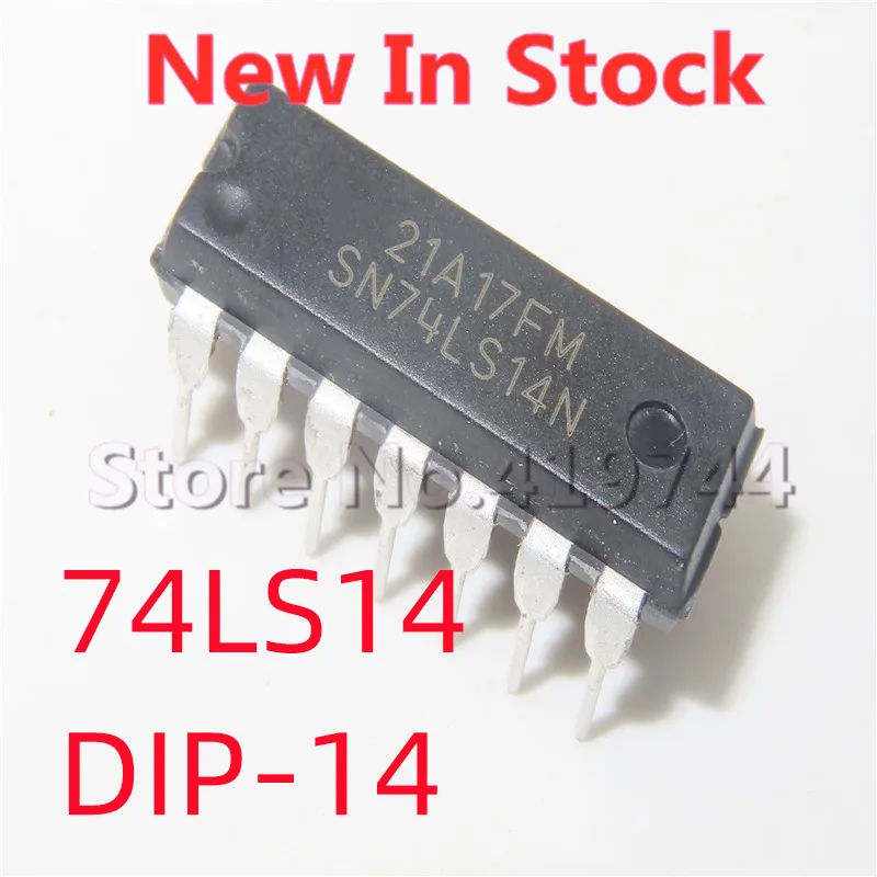 5PCS/LOT 74LS14 SN74LS14N HD74LS14P DIP-14 Six Inverted Schmitt Trigger In Stock NEW original IC