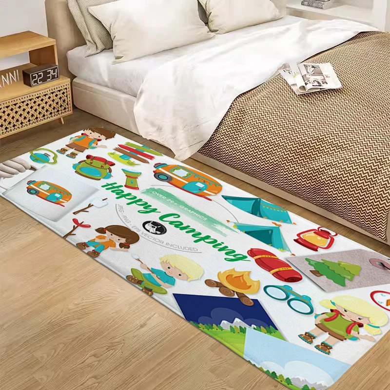 

Washable Non-slip Mats S-Happy Camperss Carpet Entrance of House Interior Entrance Mat Carpet for Bed Room Rug Aesthetic Carpet