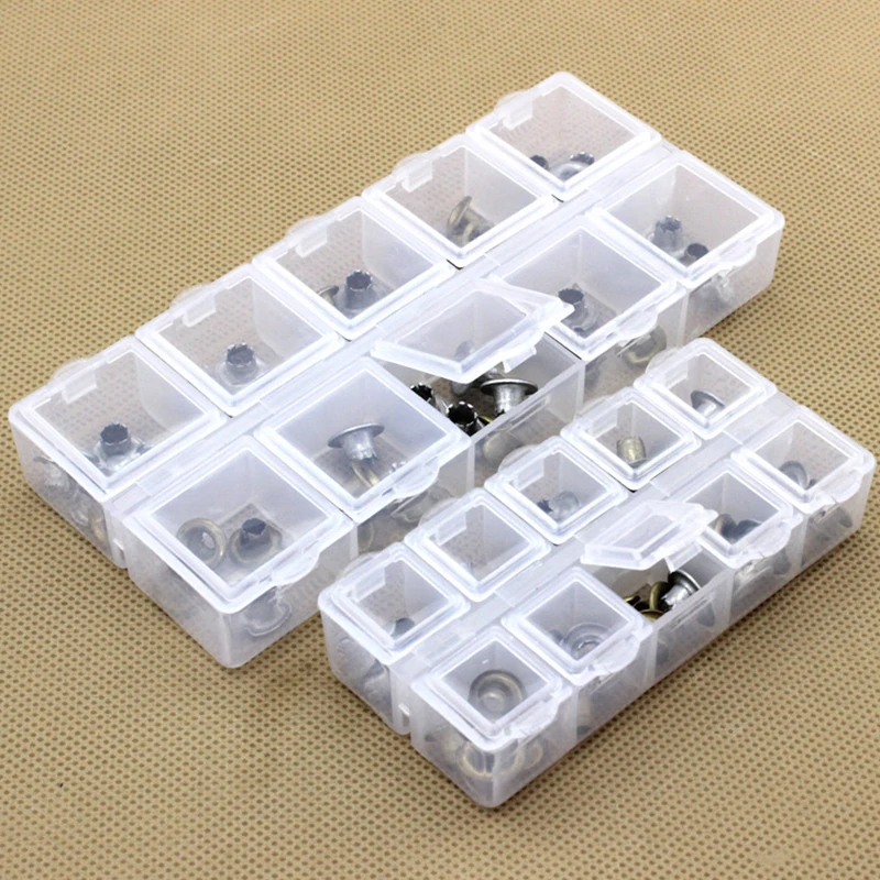 10 Grid Plastic Rectangular Compartment Storage Box Earrings Jewelry Bead Box Container Display Storage Box