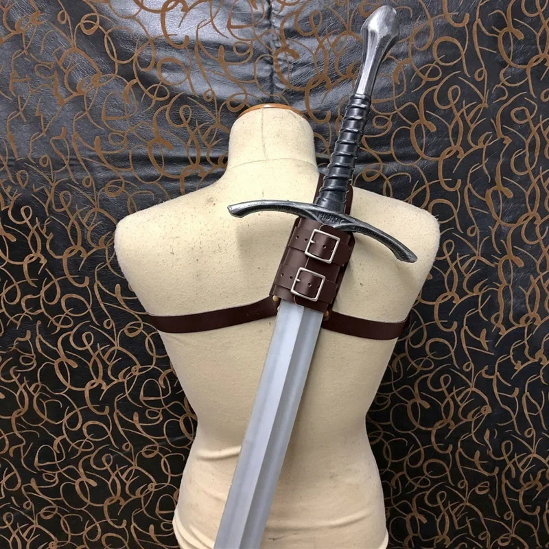 Medieval Shoulder Strap Espada Titular Bainha Bainha para Homens Adultos, Larp Cavaleiro Arma, Rapier Belt, Coldre Gear, Cosplay Traje