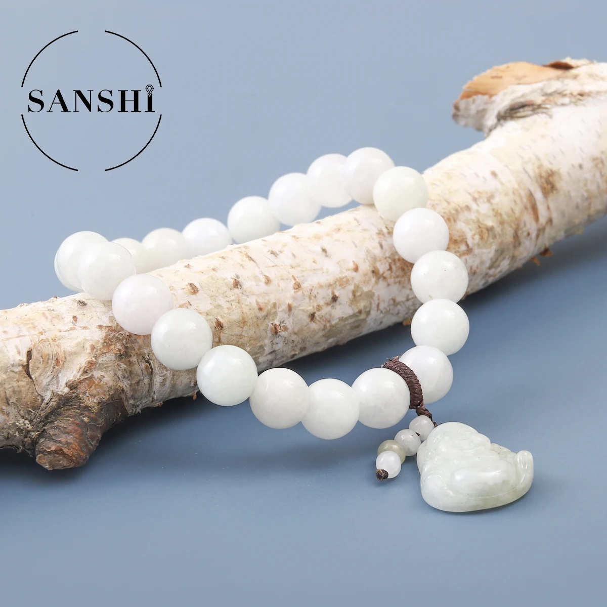 

Natural High-quality Jade Buddha Pendant Bracelet Men and Women Bracelet Peace and Luck Meaning Bracelet High-end Jewelry