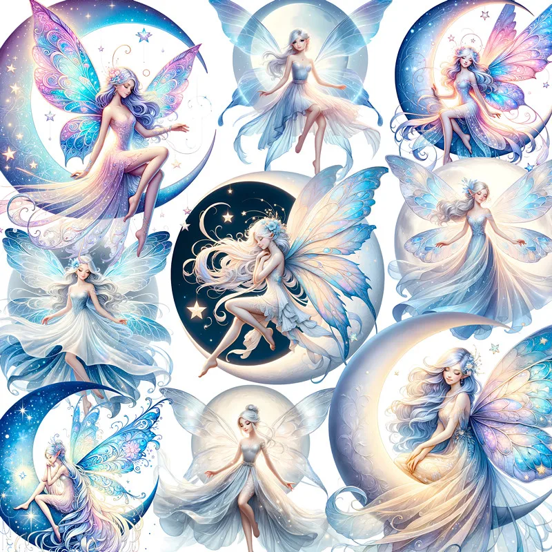 12Pcs/Pack Moon Goddess Sticker DIY Craft Scrapbooking Album Junk Journal Decorative Stickers