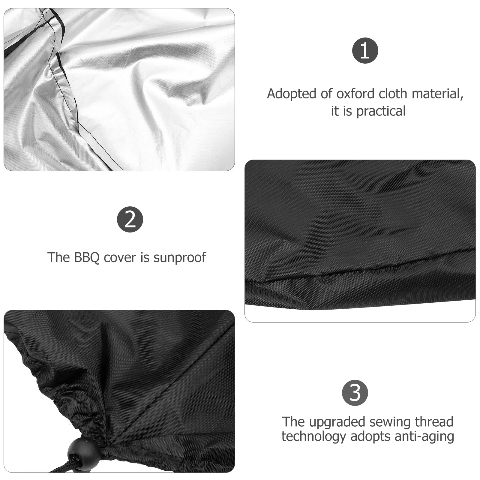 

Grill Cover 86x36cm BBQ Protective Weatherproof Windproof Cover for Gas Charcoal Small Grill Easy Storage Foldable Outdoor