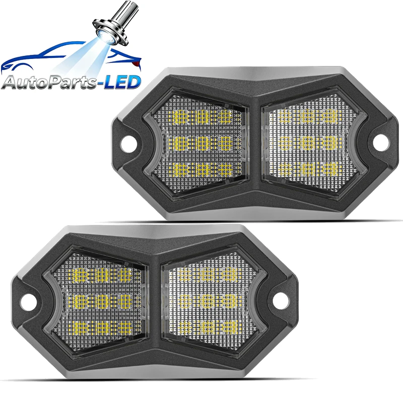 

10pcs 18 LED Car Truck LED Rock Light Van Lorry RV Exterior Atmosphere Light Auto Bottom Light Lamp Underbody Led Neon Lights