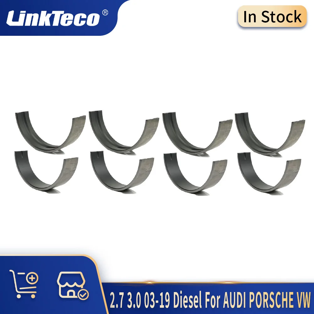 8pcs STD Auto Crankshaft Engine Parts Main Bearing Set Fit Kit 2.7 3.0 L T 03-19 Diesel For AUDI PORSCHE VW 2.7L 3.0L 2.7T 3.0T