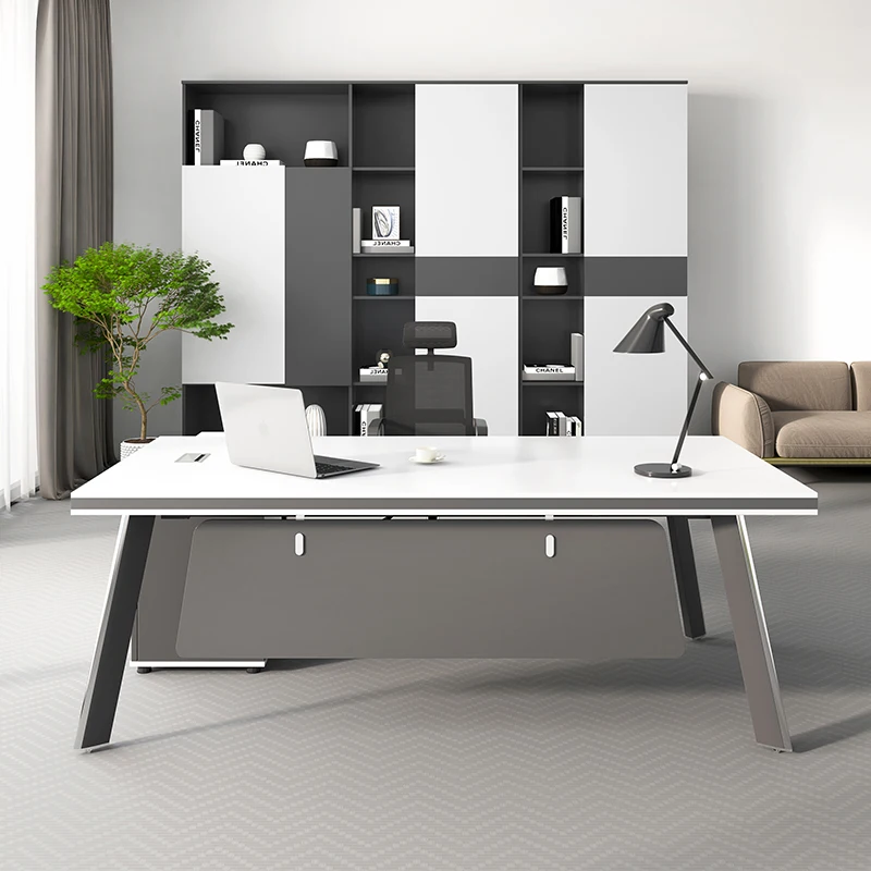 Modern simple manager table boss desk financial supervisor boss desk and chair combination simple office desk