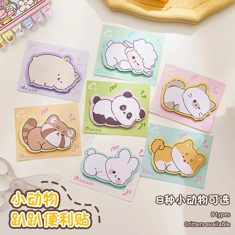 8 pcs/lot Cartoon Animals Sticky Notes Memo Pad To Do List Cute Journaling Planner Sticker Deco School Kawaii Stationery