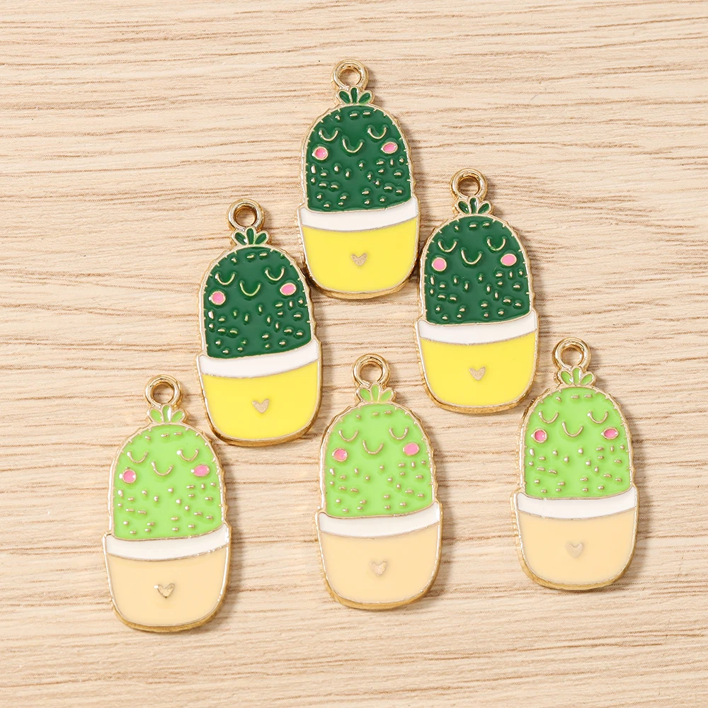 Tusember 10 Stück niedliche Anhänger Alpaka-Kaktus-Charms für DIY-Ohrringe, Armbänder, Halsketten, Schmuckherstellung, handgemachtes Basteln – Detail 17