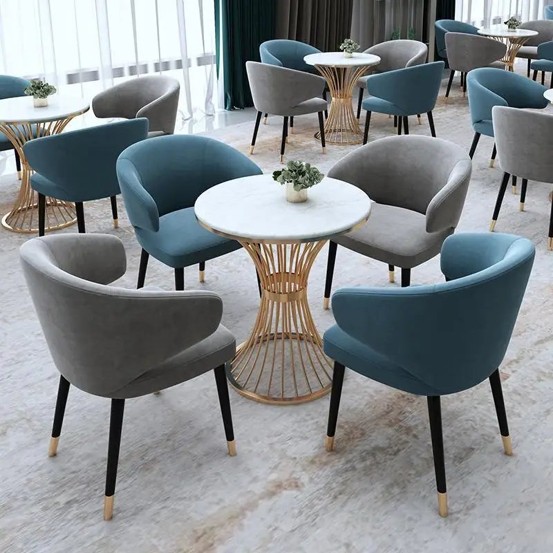 Modern simple negotiation table and chair combination office lounge area small round table one table four chairs