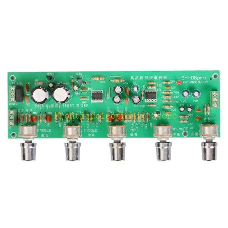 G8DB HIFI Preamplifier قبل مضخم باس Treble التوازن الحجم لوحة التحكم في الحجم 4558 OP AMP لعشاق DIY