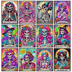 Tarot Art Diamond Painting Adult Skull Women Diamond Mosaic Embroidery Full Square/Round DIY Fashion Home Decoration New Series
