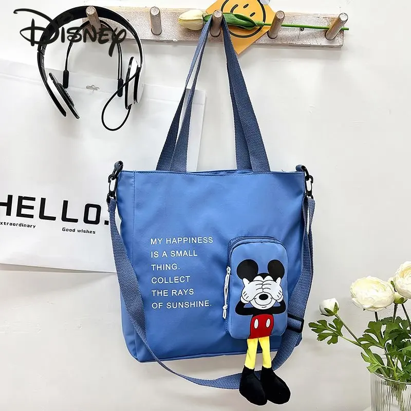 Disney Mickey New Women's Crossbody Bag Fashion High Quality Men's Handbag Cartoon Casual Versatile Student Crossbody Bag