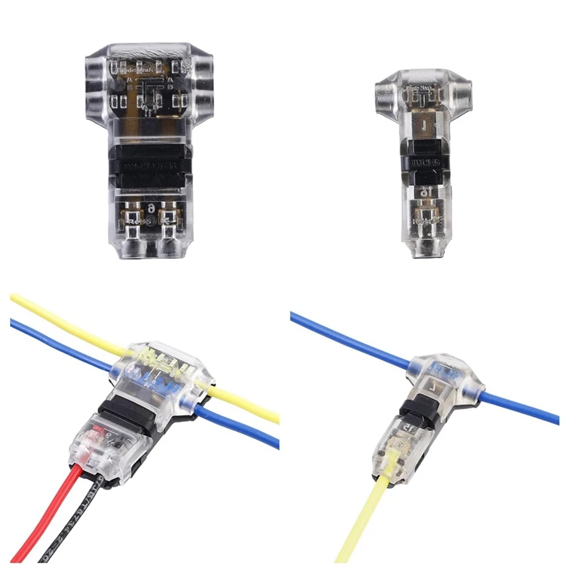 T Tap Wire Connectors For 14-18 AWG Wires, No Wire Stripping 3 Way Wire Connectors Combo,Wire Splice Connectors 12 Pack