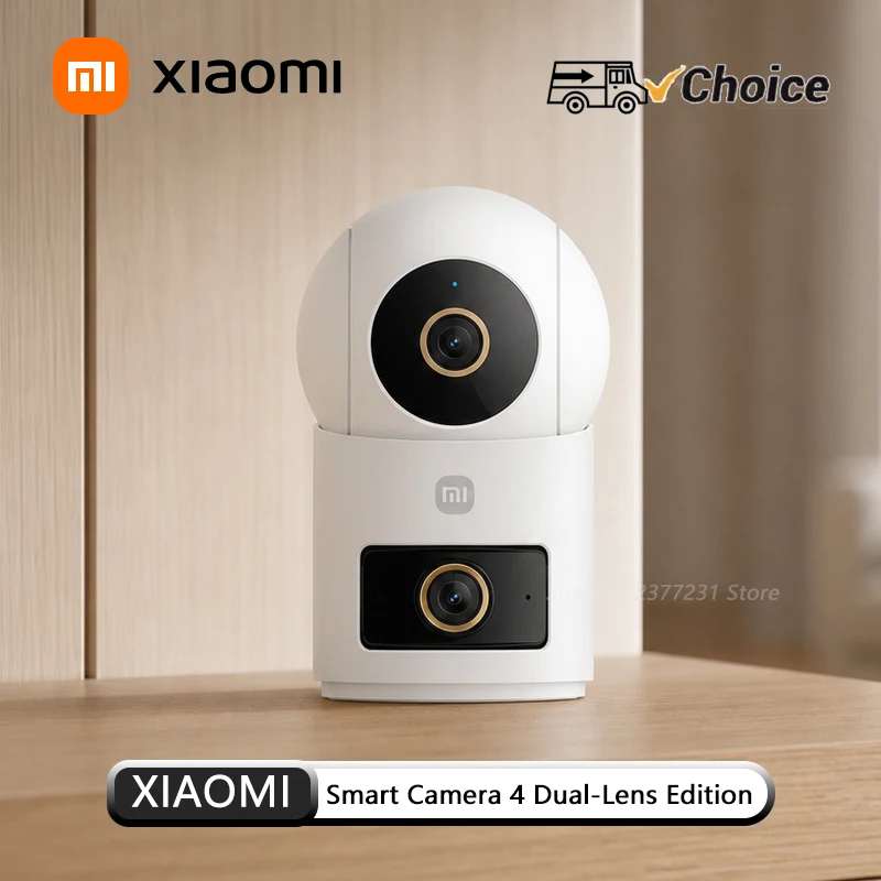 XIAOMI Smart Camera 4 Dual-Lens Edition Dual 5MP Cameras 3K Ultra HD Quality Home Surveillance Infrared Night Vision Camera