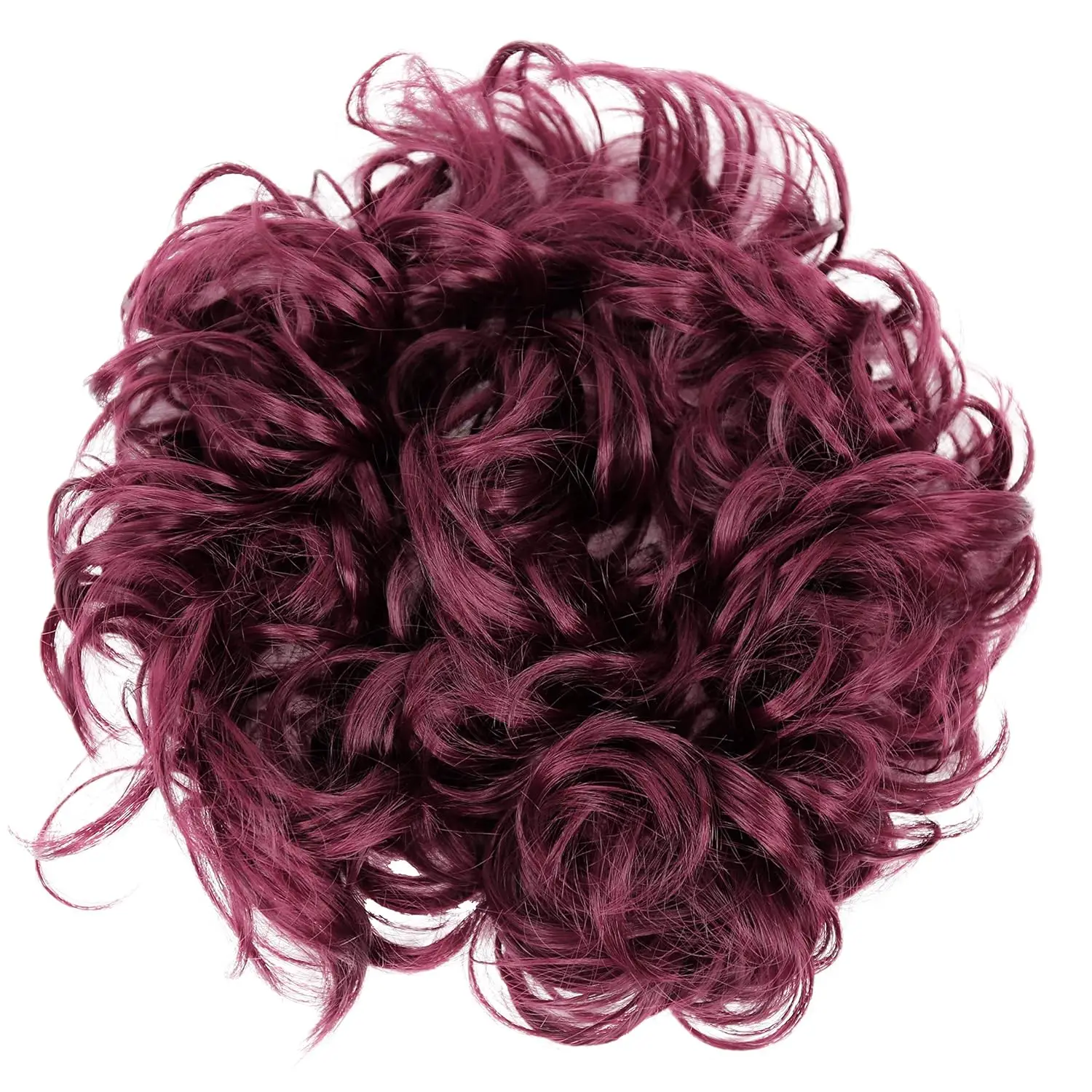 Synthetic Fibres Curly Messy Updo Buns Long Hairpiece Hair Wrap Around Ponytail Extensions