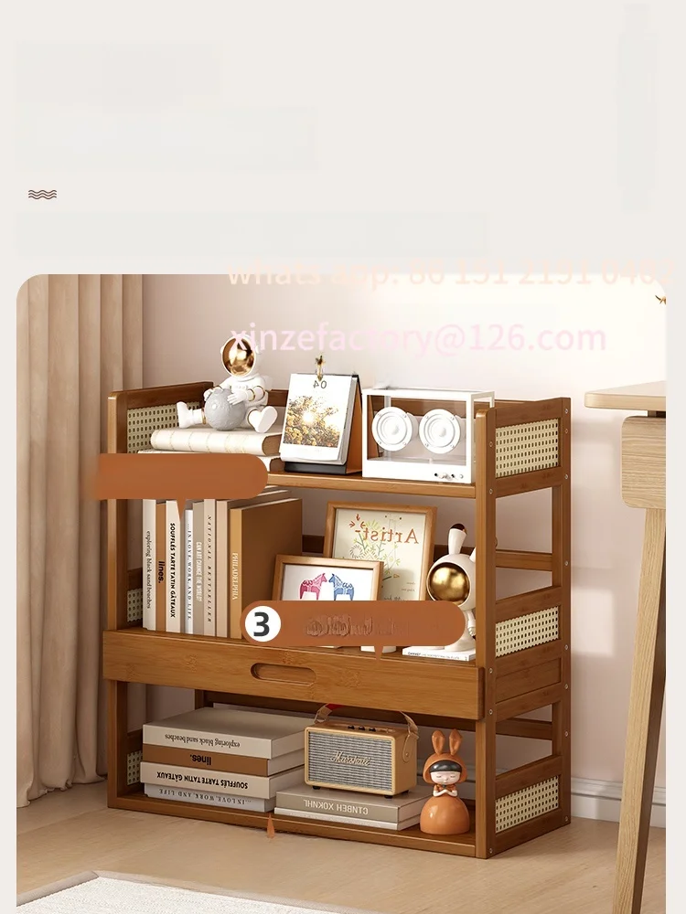 

Customizable Simple Modern Bookelf Desktop Organizer Student Home Use Space Saving Small Bookcase Required