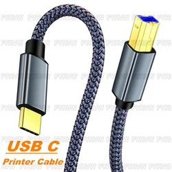 Kabel USB C do drukarki USB B do USB C przewód do drukarki USB2.0 dla MacBook Pro USB C MIDI MIDI kabel cyfrowy fortepian MIDI