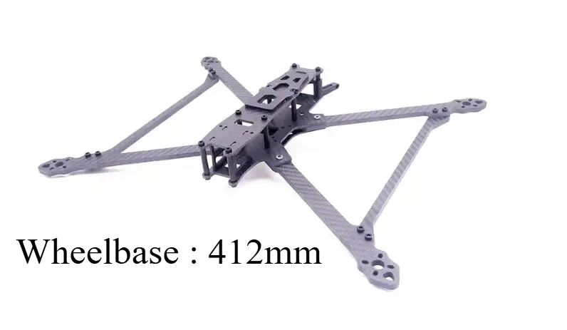 10″ 412MM Wheelbase Long-Range FPV Carbon Fiber Frame Kit for DC10 HGLRC Rekon10 PRO