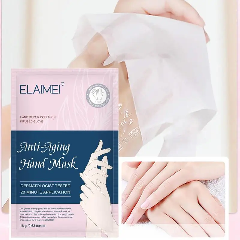 New 1Pair=2PCS Moisturizing Hand Mask Hydrating Whitening Hand Skin Care Gloves Anti-Wrinkle Exfoliating Remove Dead Skin