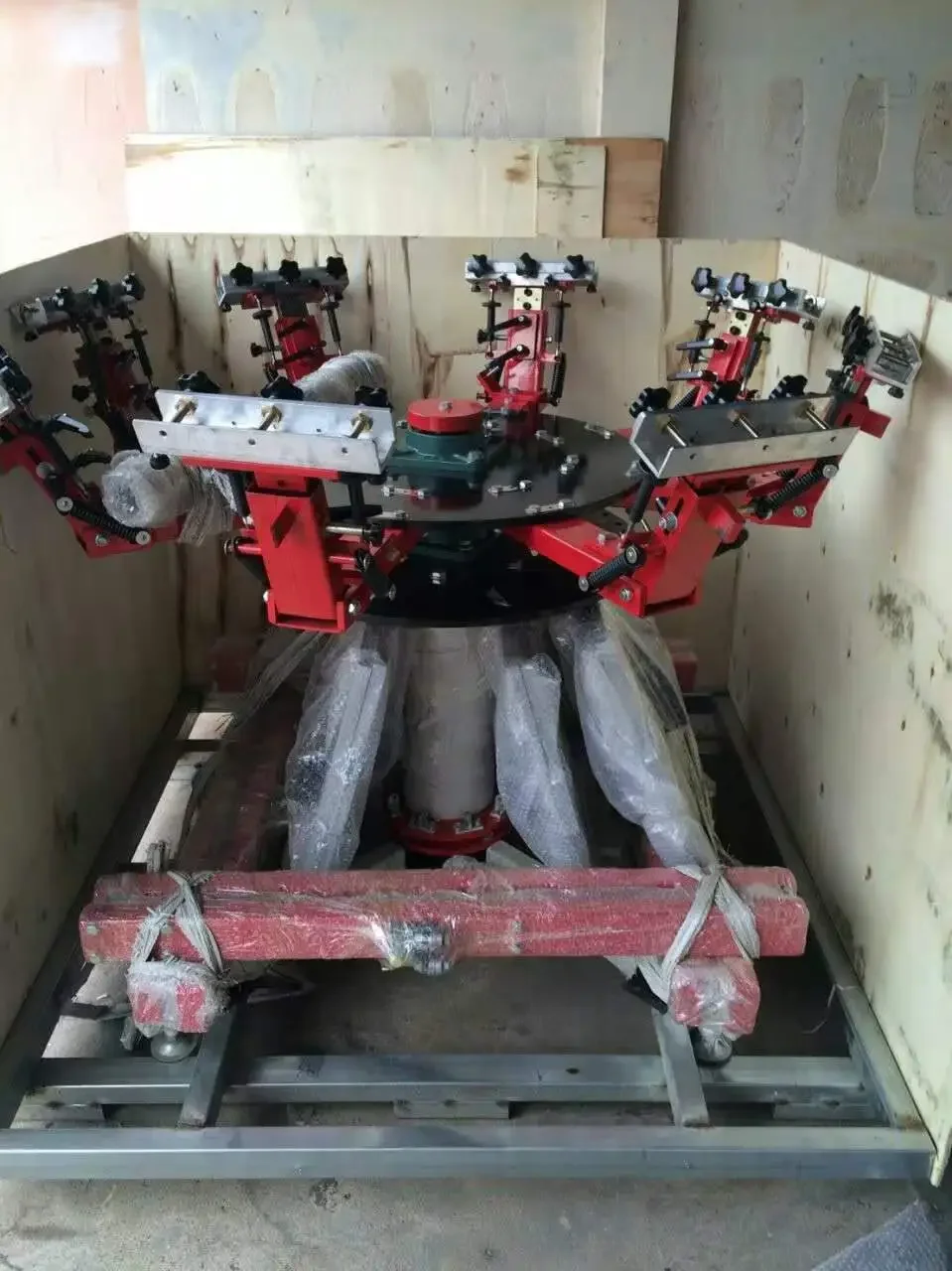 For 8 color 8 station carousel silk screen printing press prices with micro registration