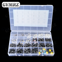 460PCS 24 Values Tactile Push Button Switch SMD Micro Momentary Tact Switch Assortment Kit for Car Remote Control with Box