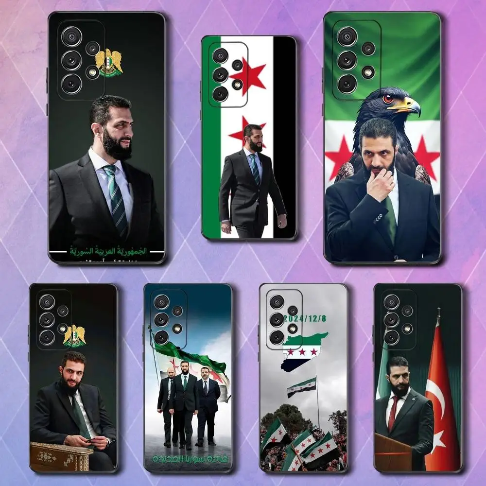 

Ahmed Al Sharaa Syria Flag For Samsung S9,S10,S20,S10,S21,S25,S24,S23,Ultra,FE,Plus,Lite,Soft Silicone Black Case