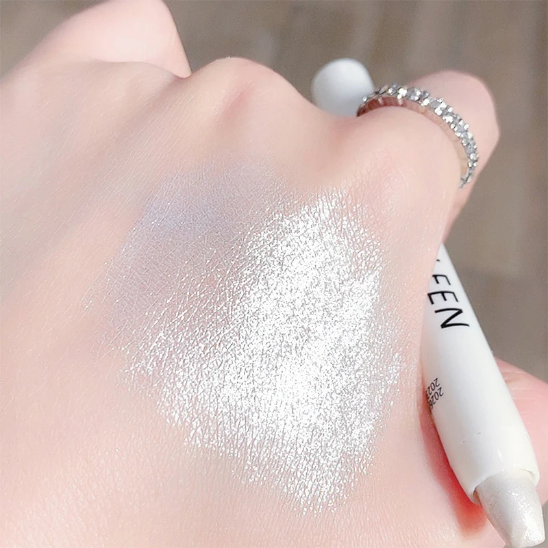 Pearl White Eyeliner Pencil Matte Eyes Head Brightening Flash Highlighter Eyeshadow Stick Waterproof Lying Silkworm Pen Cosmetic