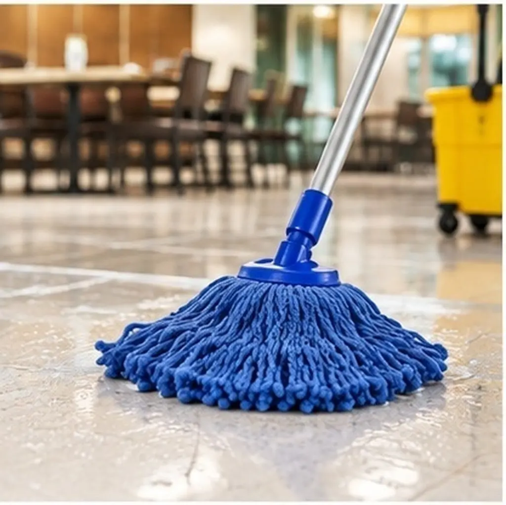 2Pcs Commercial Heavy Duty Mop Replacement Heads Washable String Mop Refills for Industrial School Hotel Use Wet Mops Head