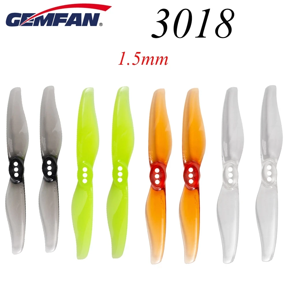 Gemfan Hurricane 3018 3x1.8 3 Inch 2-Blade Propeller 1.5mm  Hole T Mount for RC Drone FPV Racing Toothpick Frame