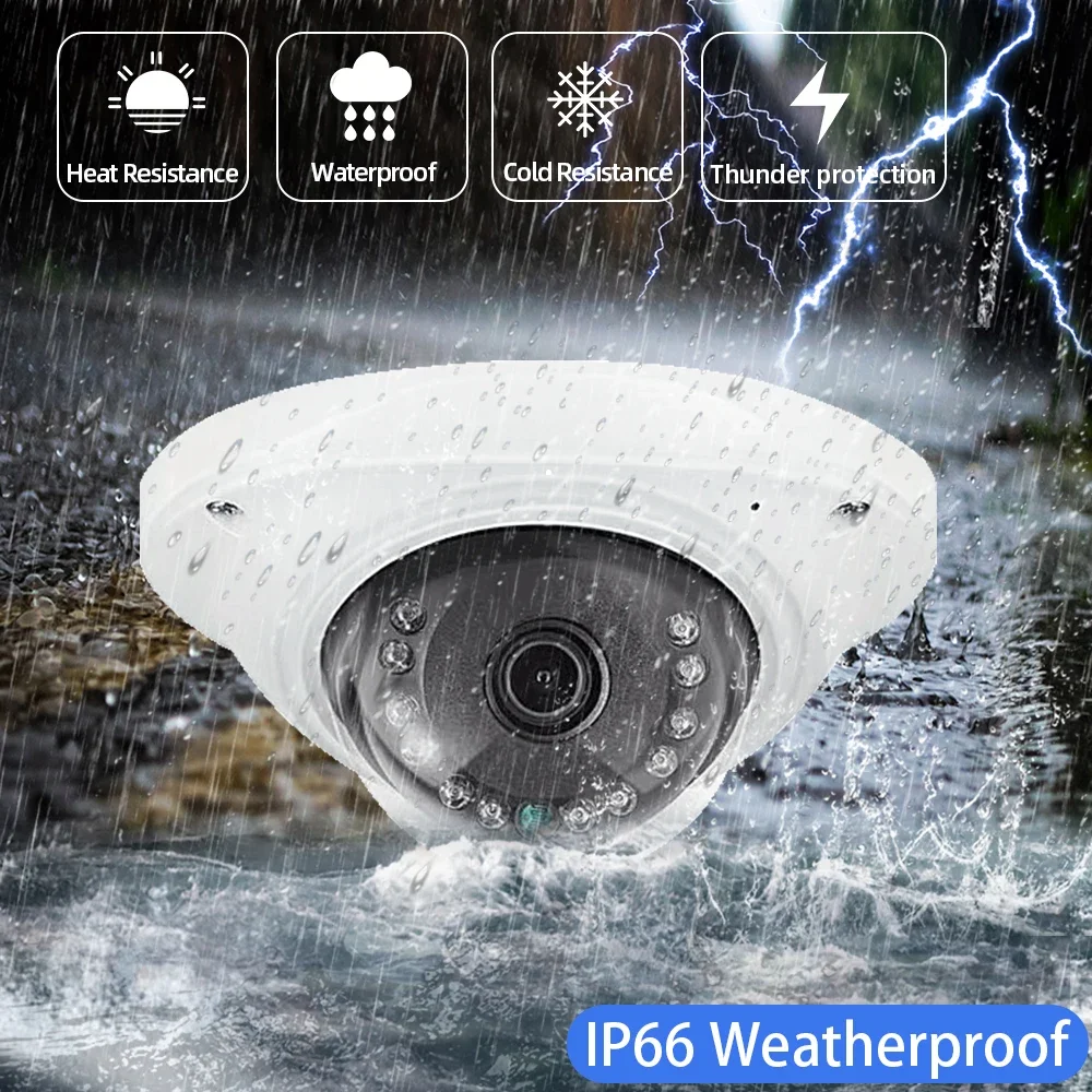 8MP 4K IP Camera HD Vandal-proof Waterproof Outdoor Dome Camera Audio Record Motion Detection CCTV Cameras H.265