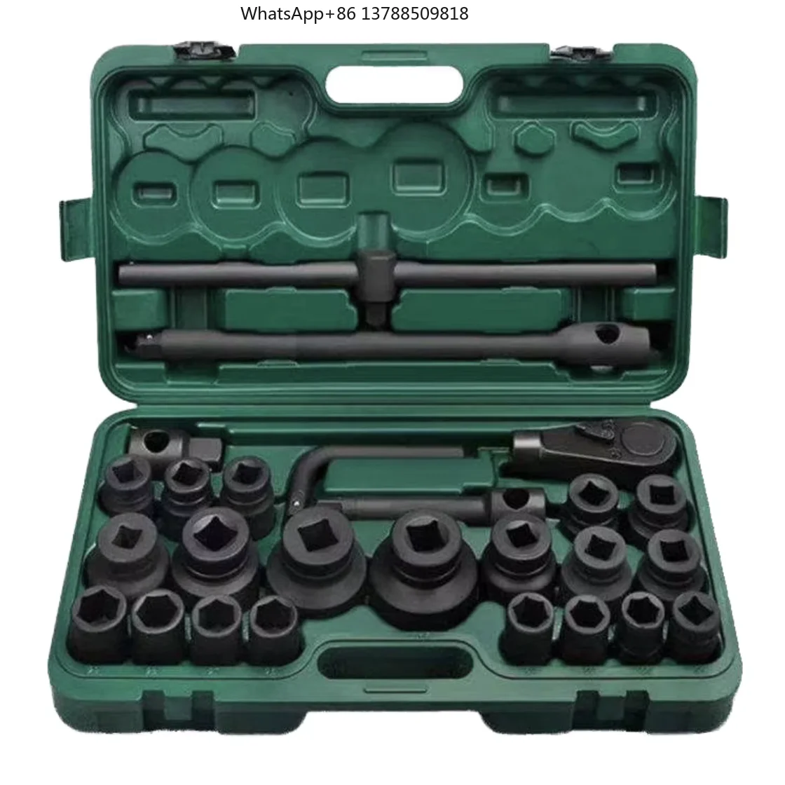 26-Piece Heavy-Duty 3/4-Inch Hex Socket Set Carbon Steel Hard Case 3-Year Warranty-Multiple Specifications for Automotive Large