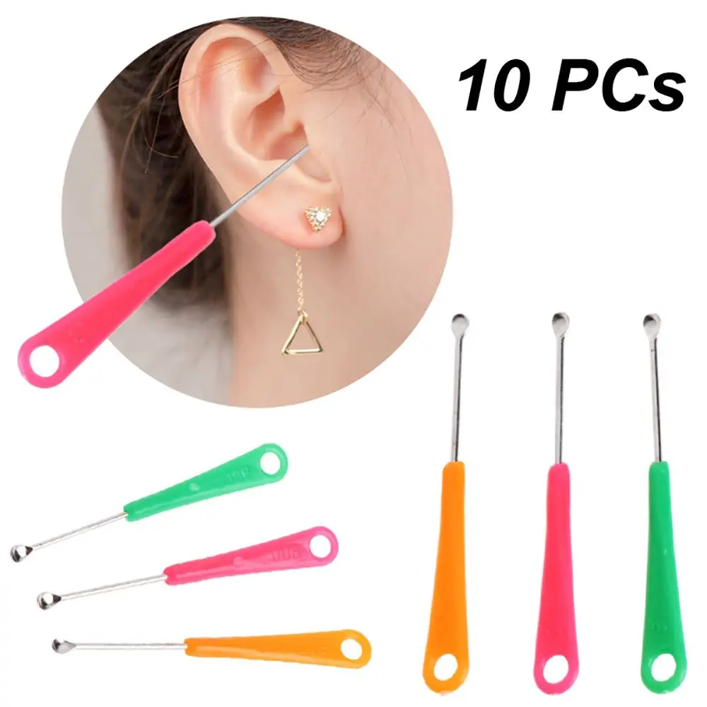 10 Pcs Earpick Ear Care Portable Earwax Cleaner Ear Cleaning Tools Ear Wax Removal Tools Ear Spoon