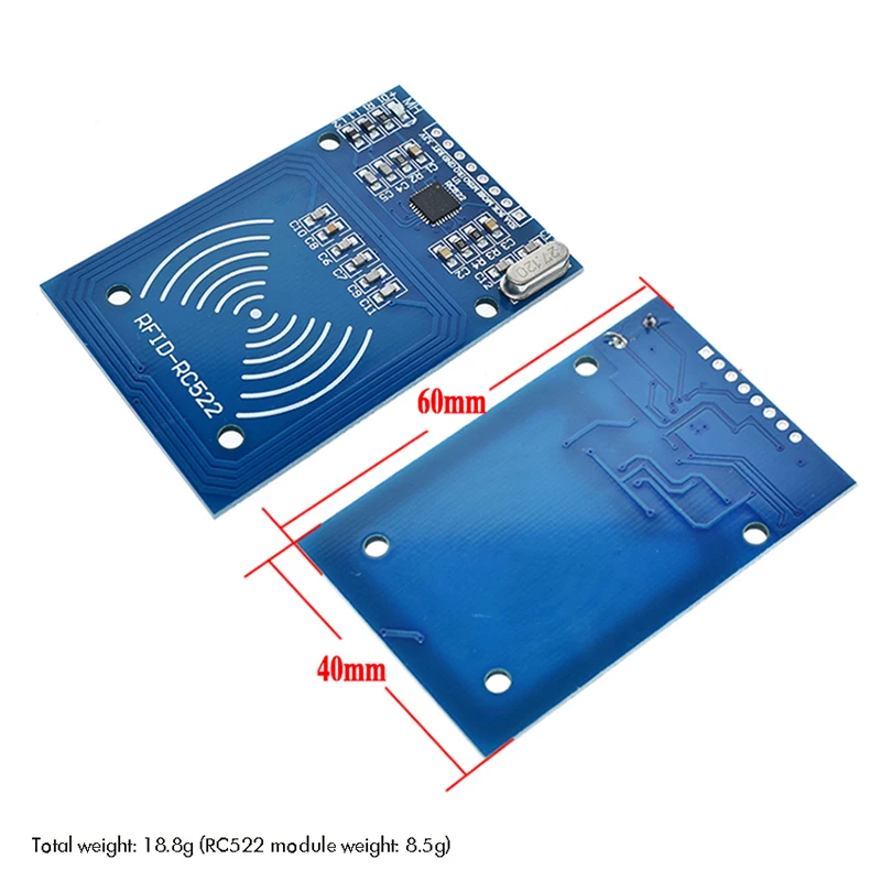 Module sans fil RFID d'antenne RC522, 1 ensemble MFRC-522 RC-522, pour Arduino IC KEY SPI, lecteur de carte IC, Module de proximité