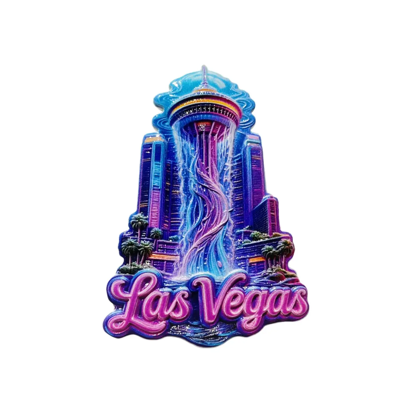 High-End Design Landmark Skyscraper In Las Vegas, USA, Tourist Souvenir Magnetic Fridge Magnet Gift
