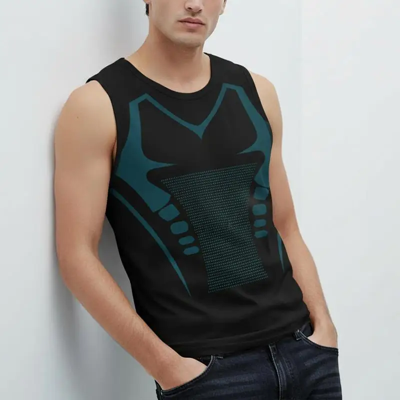 L-3XL Men Fitness Sports Vest Running Basketball Jersey Sleeveless Quick-drying Tight Tops Breathable Sweat-absorbent Trendy Top