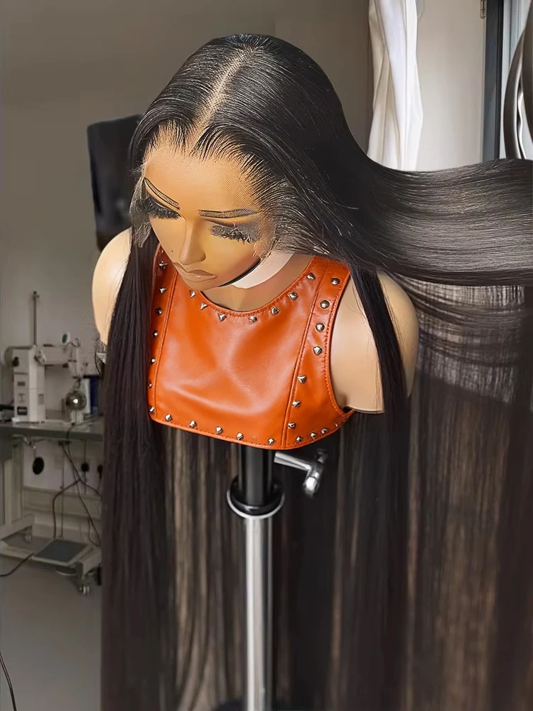 40 50 Inch HD Lace Front Human Hair Wigs Bone Straight 13x4 13x6 Transparent Lace Frontal Human Hair Wigs For Women Brazilian Silky Hair 360 Full Lace Wig 300% High Density Preplucked