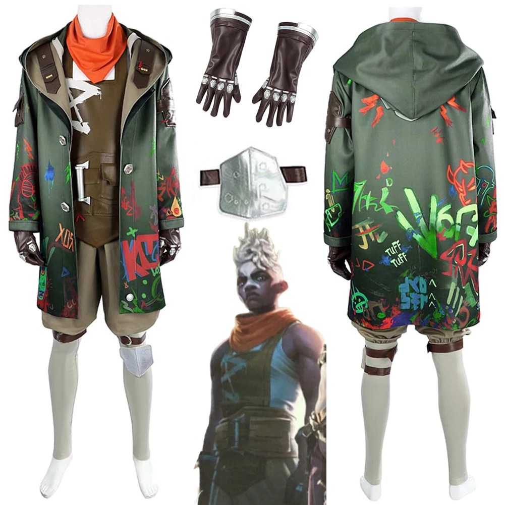 Fancy Arcane Ekko Cosplay Voor Mannen Kleding 2024 Game LoL TV 2 Kostuum Volwassen Man Rollenspel Fantasia Outfits Mannelijke Halloween