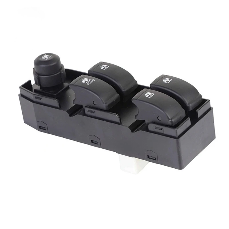 L5BC Door Window Control Assembly 12V Replacement Panel with 96552814 Reference, 4 Button Layout and Mirror Knob for Routine