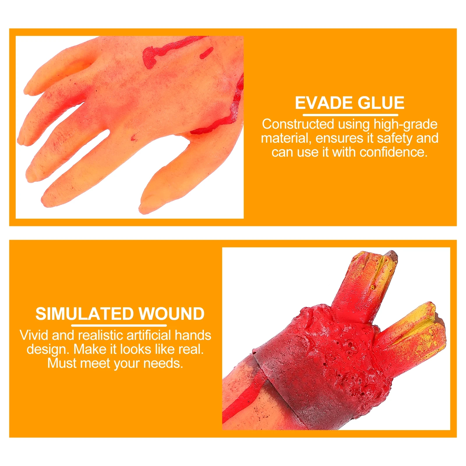 

Жуткий кровь, реквизит для рук для Хэллоуина, украшения для вечеринки, искусственные руки, украшение для тела, водонепроницаемые, легко хранить игрушки