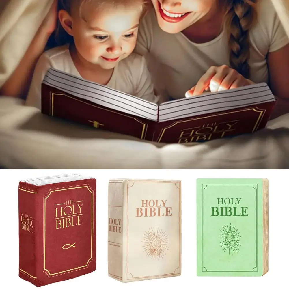 Bibbia Verse cuscino fede peluche cuscino Christian Home Accent bibbia cuscino libro peluche cuscino Design realistico Skin-friendly