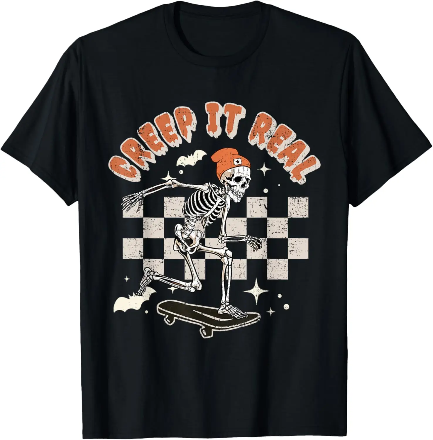 

Футболка Creep It Real Skate Skeleton на Хэллоуин для мальчиков и подростков