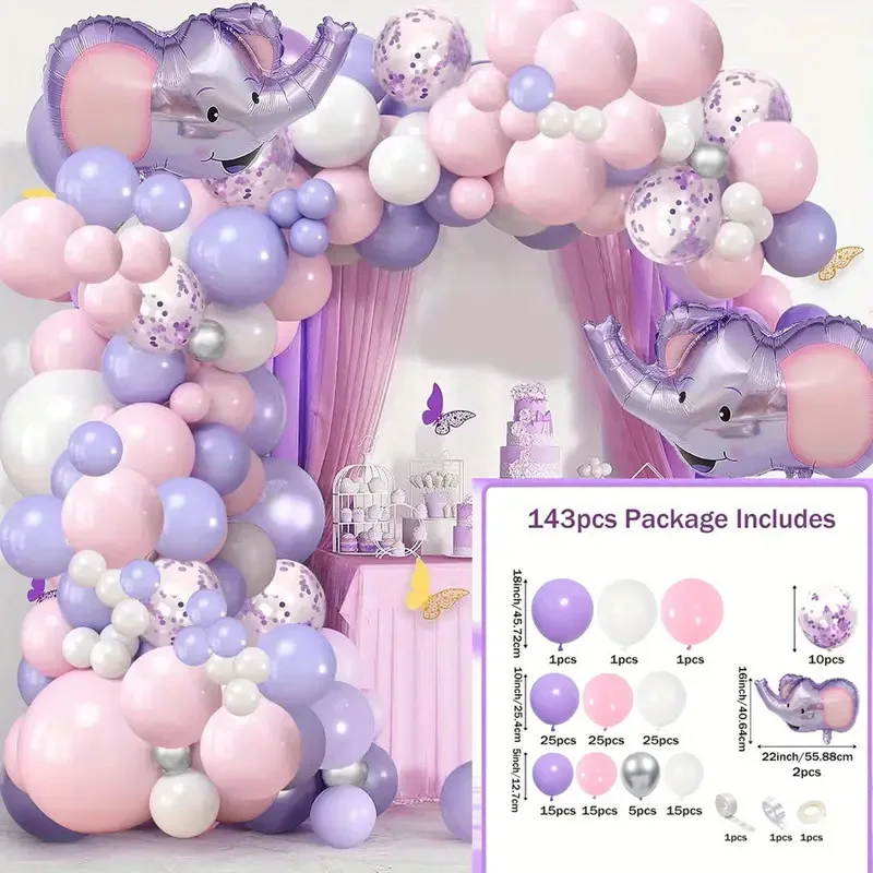 مجموعة جديدة من بالونات الألومنيوم على شكل فيل للأطفال لحفلات الزفاف وأعياد الميلاد وديكور يوم سعيد