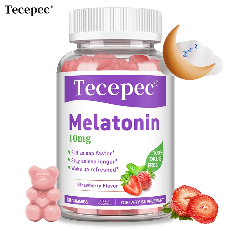 Melatonin Gummies 10 Mg, Improves Sleep Quality and Supports Deep Sleep