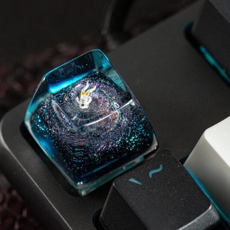 Organism Resin Keycap Creactive Art Keyboard Decoration Universe Figure Theme 3D Landscape Replaceable Keyboard Keys