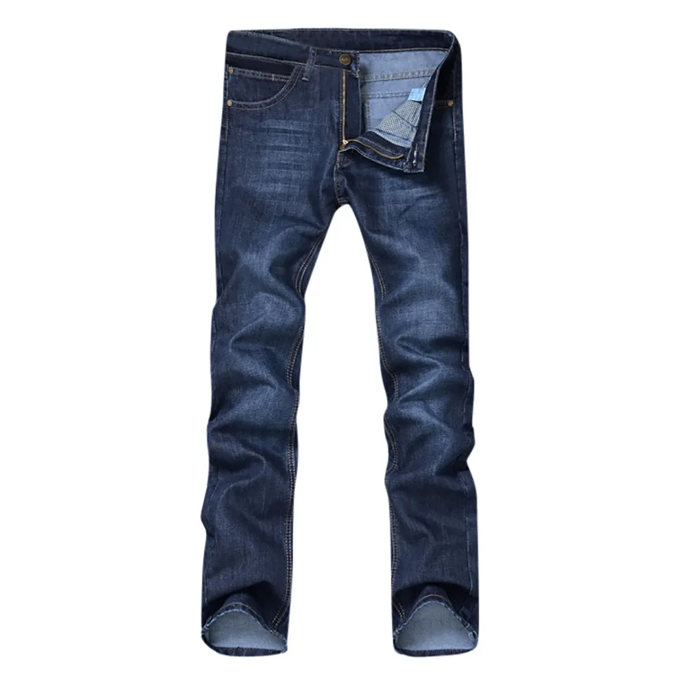 Men\'s Casual Autumn Denim Hip Hop Loose Work Long Trousers Jeans Pants S Relaxed Boot Cut