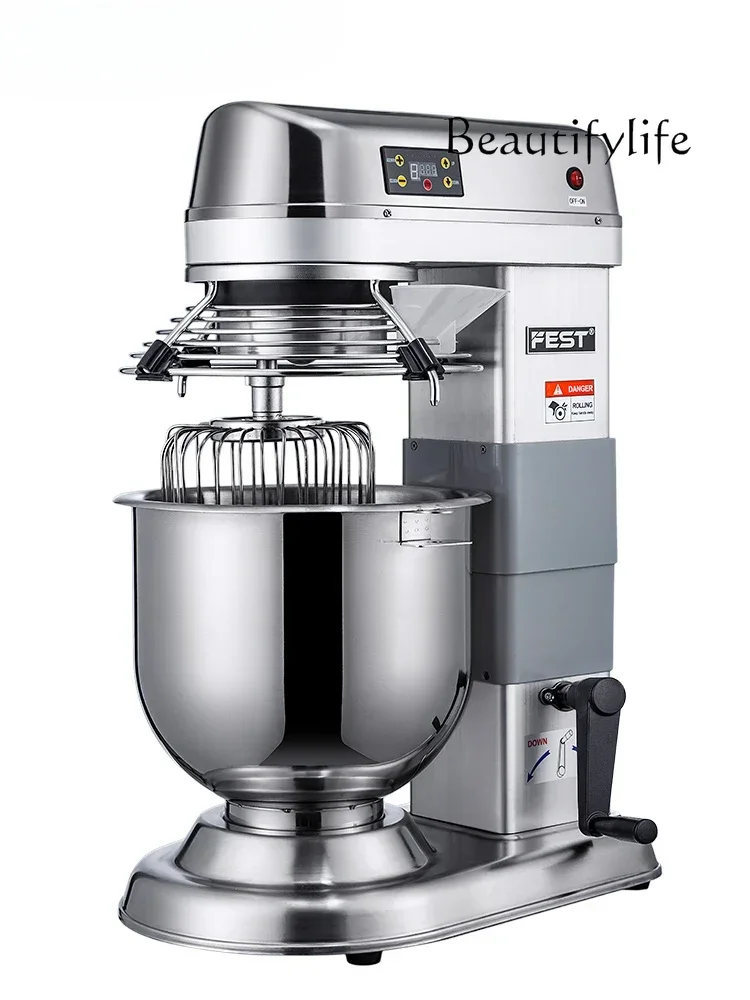 Stainless Steel Commercial Mixer Multifunctional Kneading Flour Filling Cream Milk Maker 30L