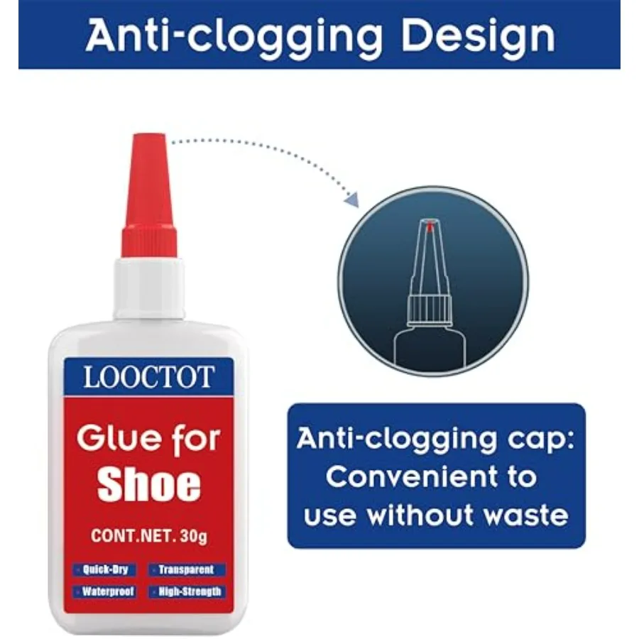 30g, Boot Glue, Super Instant for and Sole Repair, Shoe Heel Repair, Bonding Various Materials Such as Rubber, Leather;Waterpro view 2