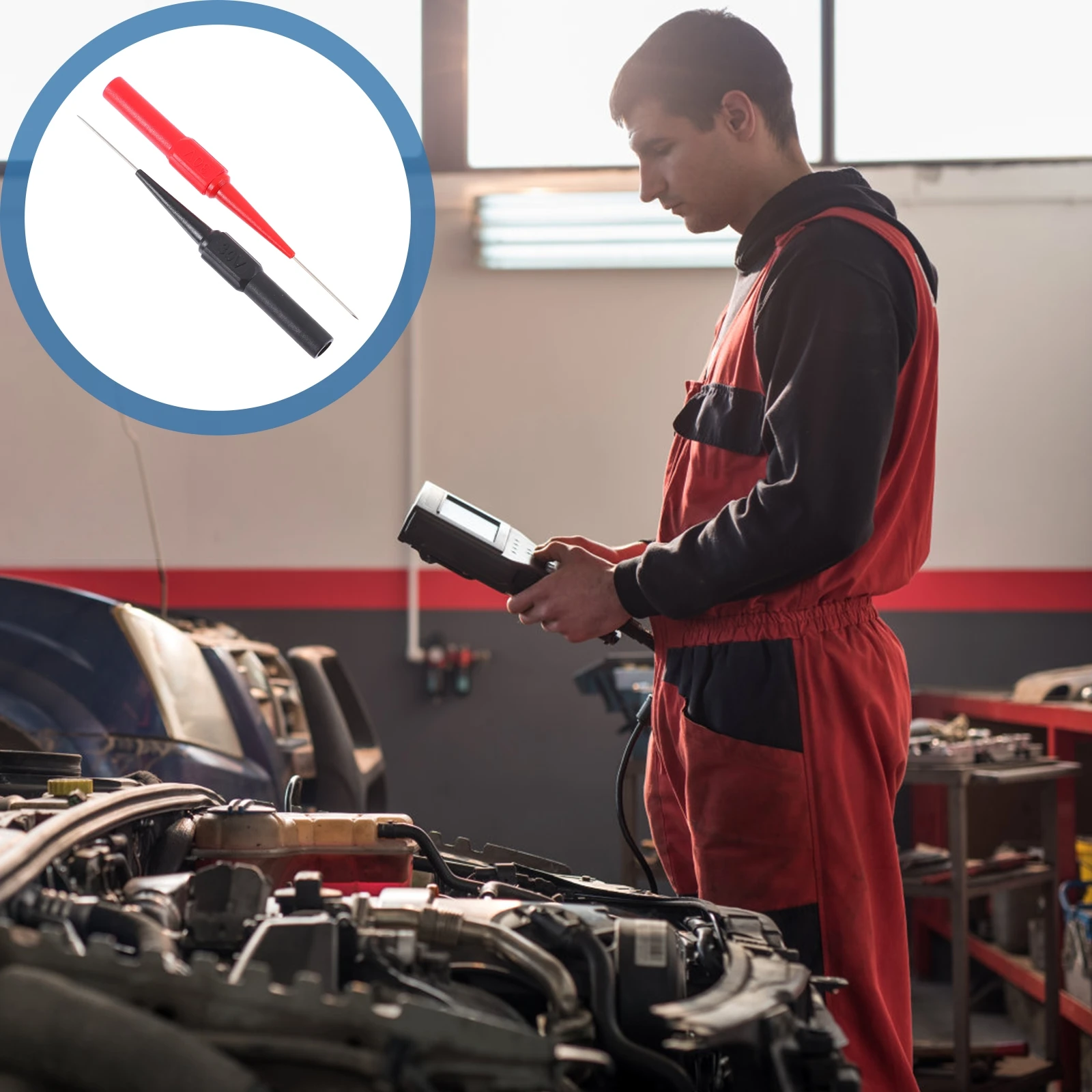 

6pcs Multimeter Test Probe Premium Material High Accuracy Anti-Breaking Handle Portable For Vehicle Electrical Industrial