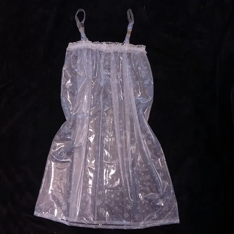 (with brief) Women Sexy Handmake Snowflace Floral Cami Mini Dress Pajama Party Live Show Dance DJ Club Bar FKK Harajuku Dolls